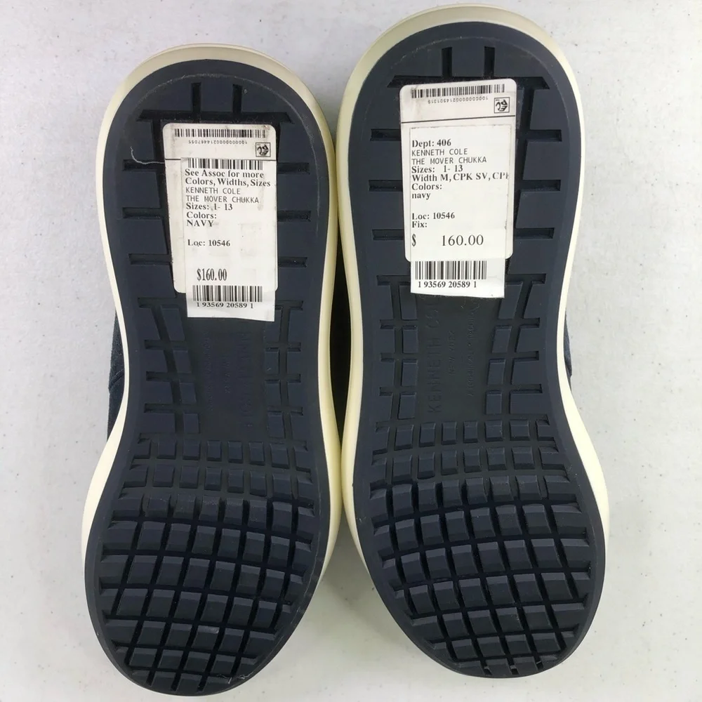 KENNETH Cole Navy The Mover Chukka Boots